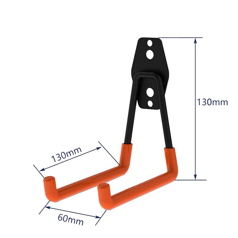 Сверхпрочный металлический крючок для гаража, настенное крепление, крючки для вешалок для велосипедов, настенное крепление, противоскользящий крючок для хранения лестниц, садовых инструментов