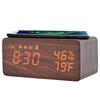 Electime Alarm Table Smartphone Wood Charging LED Qi Automatic Brightness Automatic USB Alarm Technical Certified Clock, Clock, Stylish, Charging,
