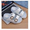 New Two-tone Double Buckle Strap Women Slides Non-slip Thick EVA Platform Casual Indoor Outdoor Slippers