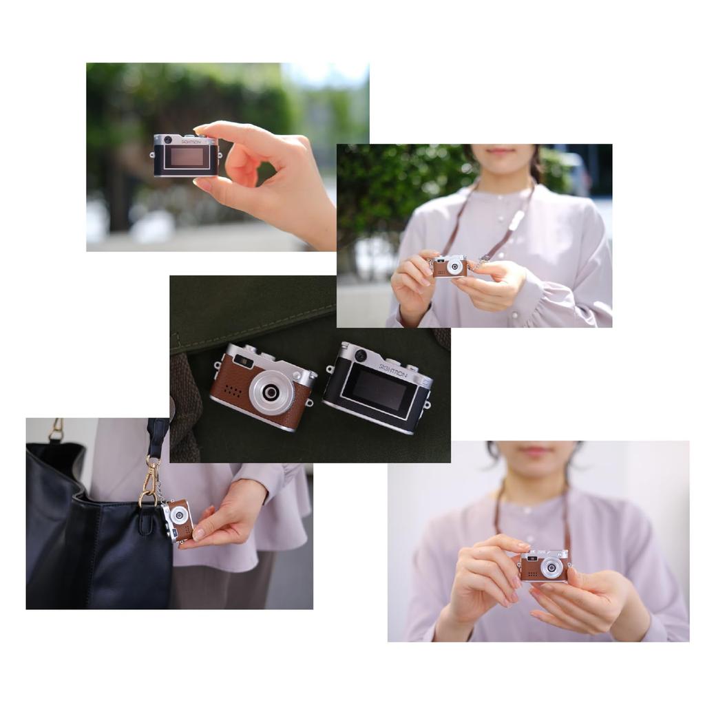 SIGHTRON Digital Toy Camera with Cookie Display, Genuine Leather, Small, 19g, NOA0003 Chocolate