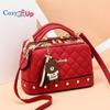 Cozy Up Crossbody Bags for Women Leather Quilted Shoulder Bag with Chain Strap Trendy Clutch Satchel Ladies Evening Bag