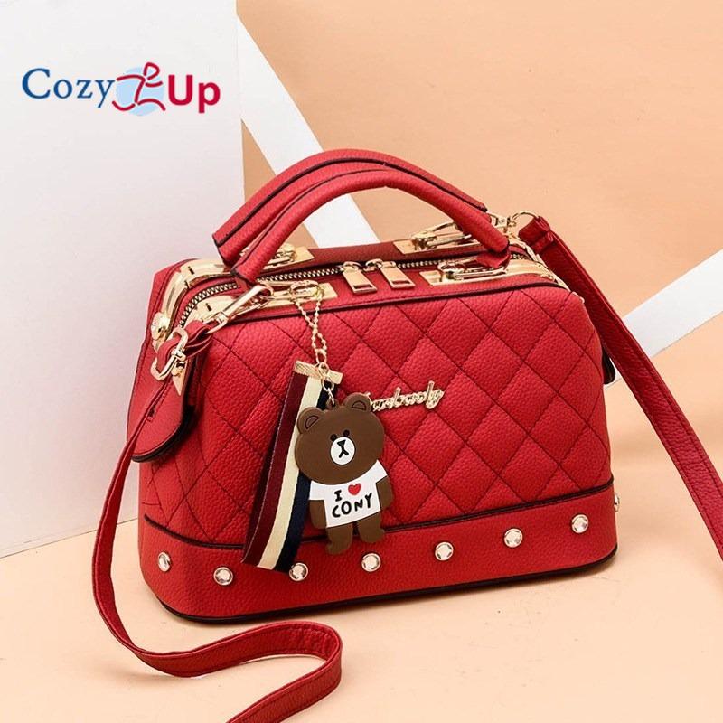 Cozy Up Crossbody Bags for Women Leather Quilted Shoulder Bag with Chain Strap Trendy Clutch Satchel Ladies Evening Bag