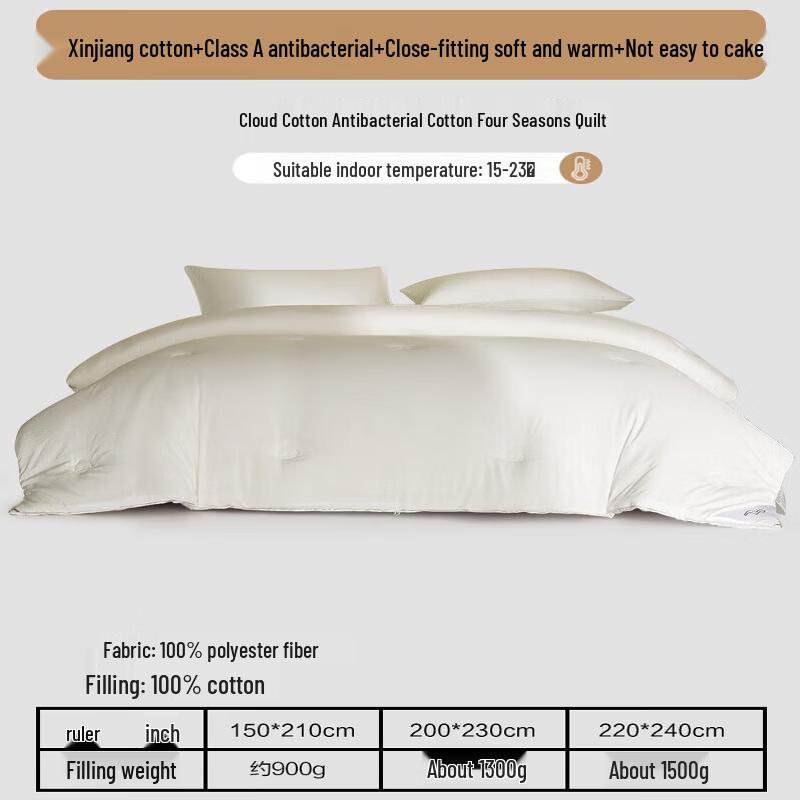Mercury Home Textiles 100% Xinjiang Cotton All-Season Quilt