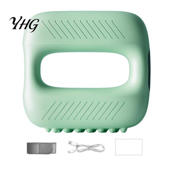 Leg Vibration Massager Mini Electric Fascia Massager, Portable Muscle Relaxation Massage Ring with LCD Display, Adjustable Strap, 5 Speeds