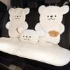 Car Seat Cushion with Winter Plush Thick Cushion Cartoon Cute Bear Car Seat Pillow Lumbar Support Pillow Interior Accessories
