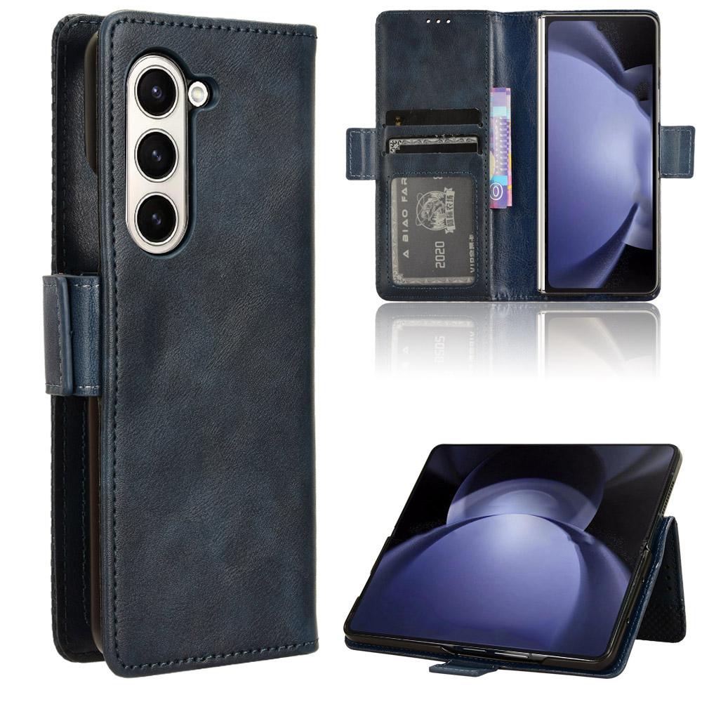 For Samsung Galaxy Z Fold6 5G Phone Case Vintage PU Leather Wallet Stand Shockproof Cover