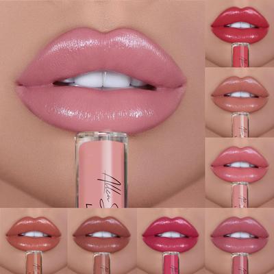 Allen Shaw Creme Cream Lip Gloss Долговечная водостойкая антипригарная губная помада с антипригарным покрытием