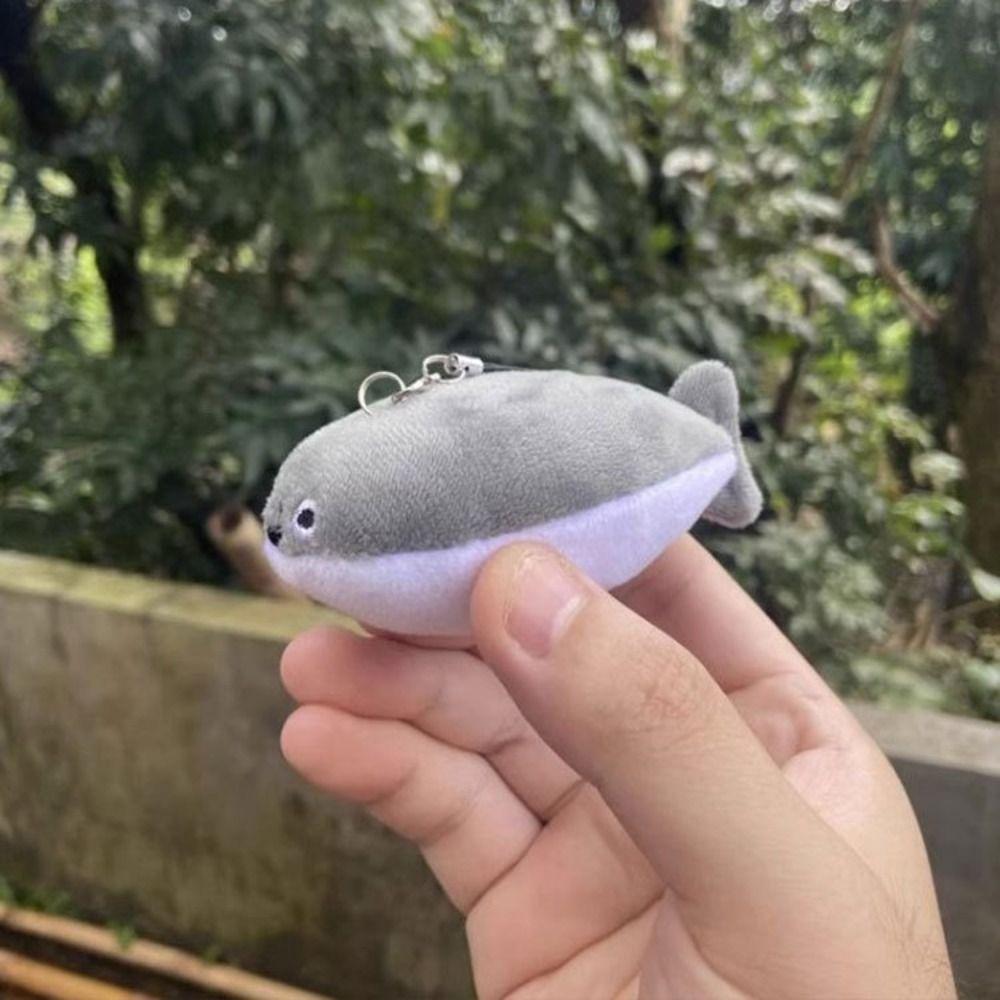 Soft Squeeze Plush Fish Pendant Plush Stuffed Chirping Keyring Squeak Sacabambaspis Keychain Kids
