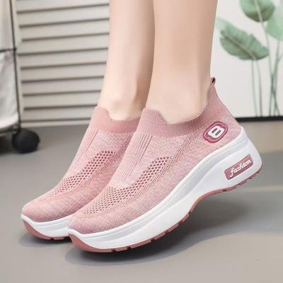 Обувь на мягкой подошве дышащая обувь из материала Flyknit спортивная обувь на платформе повседневная обувь универсальная обувь для увеличения роста