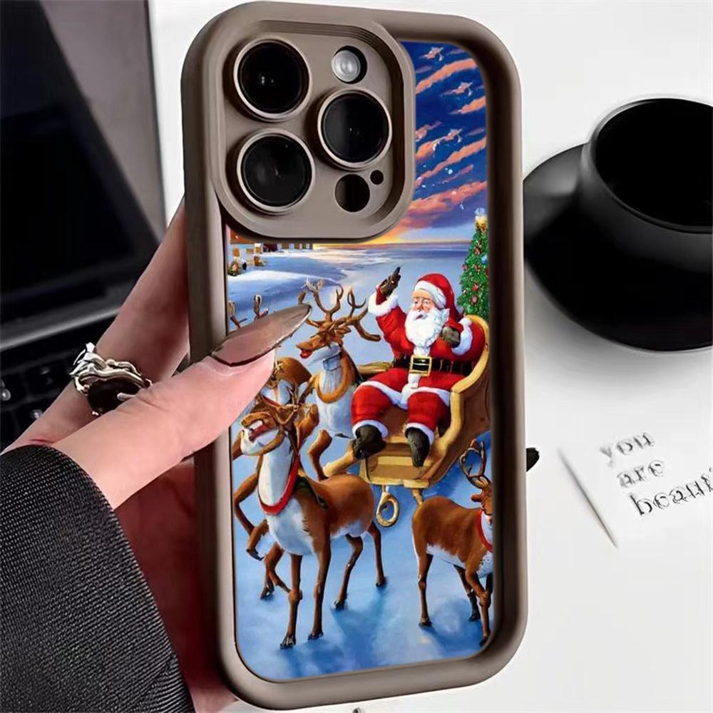 Чехлы для телефонов Ae111 с рождественским дизайном для Xiaomi 14T 12 11 Lite 5G NE Redmi 13C 14C 9C 9a A3 Note 12 Pro 10 11s Angel Eye Ladder Защитный чехол