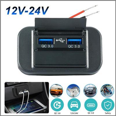 Быстрая зарядка QC 3.0 + PD Type C USB Автомобильное зарядное устройство Адаптер 12 В-24 В для авто мотоцикла Морской квадроцикл Лодка Rv Bus USB панель питания с переключателем