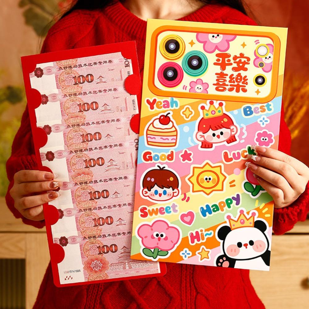 Cartoon 2026 Horse Year Red Envelope Chinese Style Traditional New Year Money Envelope Blessing Paper Bless Fortune Pocket