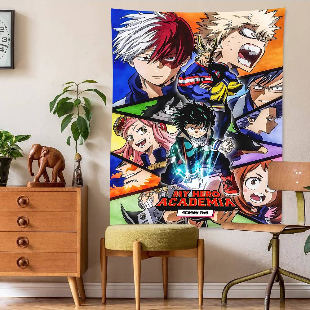 Anime My Hero Academia Theme Background Kids Happy Birthday New Year Party Decoration Poster Banner Gift