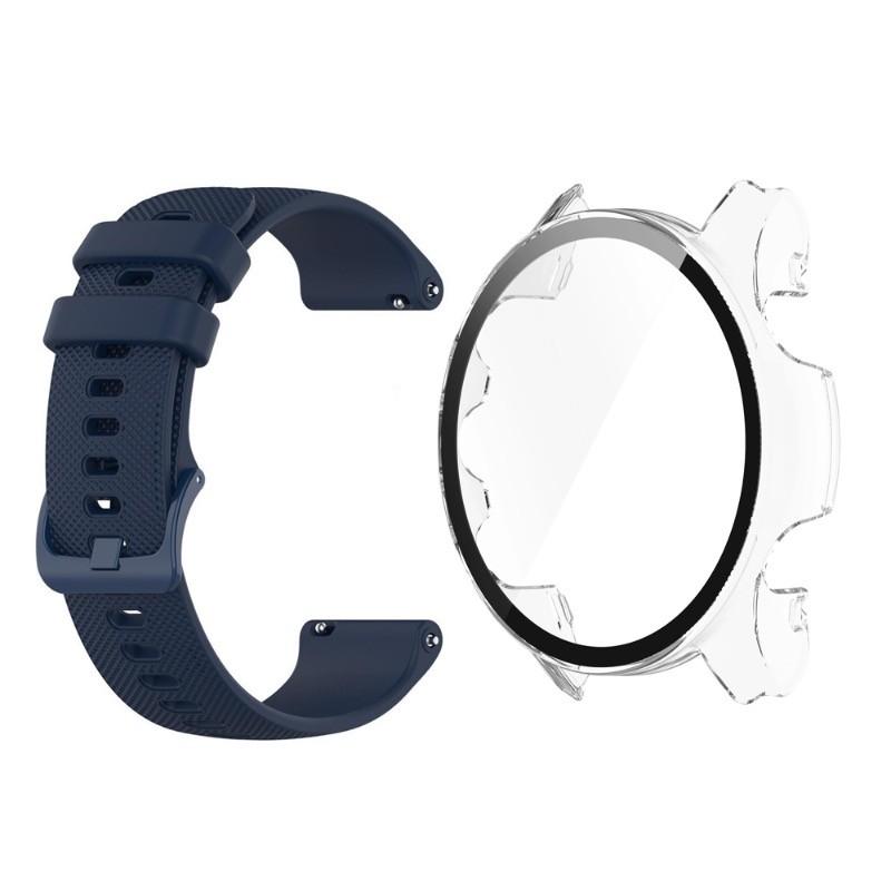 Silicone Watch Band and PC Case Cover For Garmin Forerunner 965 265 265S 255 255S Accessories Quickfit Silicone Strap
