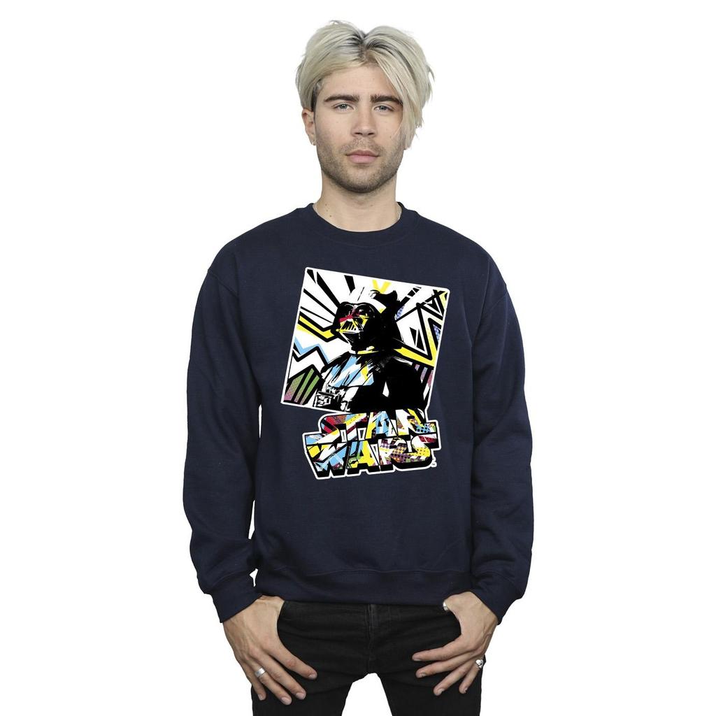 Star Wars Mens Vader Water Colour Pop Art Sweatshirt