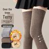 Women's Warm Fleece-Lined Over-the-Knee Socks - Thick, Non-Slip, Autumn & Winter Styles