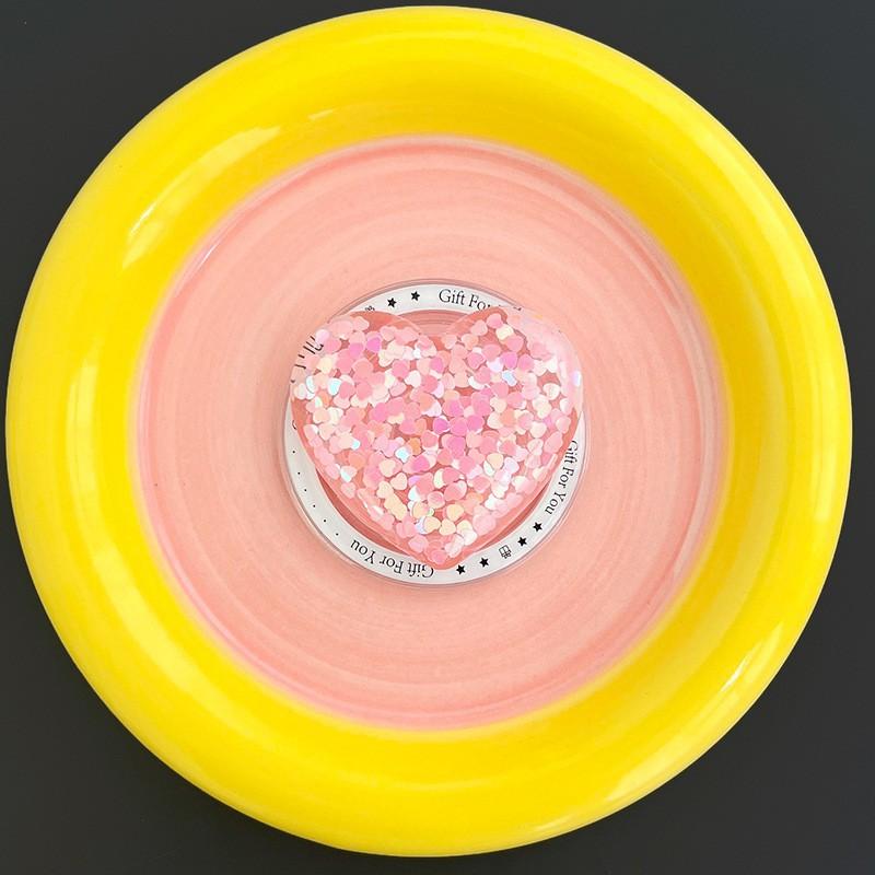 Magnetic Magsafe Back Adhesive Phone Airbag Bracket Glitter Drop Glue Love Desktop Watching Stand Women's Creative Design