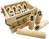 TRADE ONE Mölkky Complete Set with Wooden Sticks, Perfect for Outdoor Sports, Parks, and Fun for All Ages, Men and Women, 60124