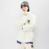 New MLB Velvet Jackets Unisex Ivory White 3AJPF3016-50IVS