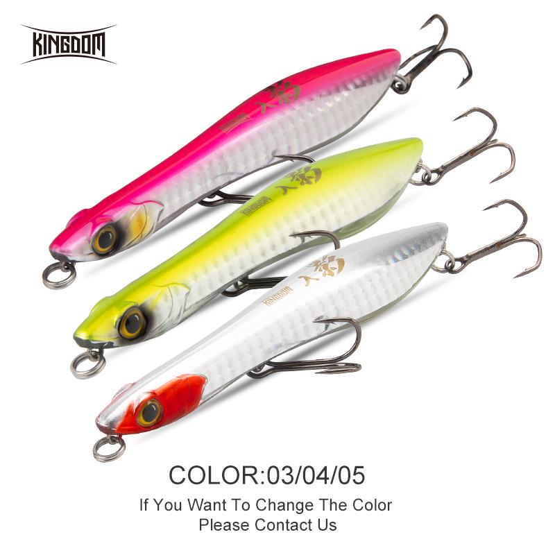 Kingdom Плавающая рыболовная приманка-карандаш 95 мм 110 мм тонущая жесткая приманка для дальнего заброса, приманка для ловли рыбы, поплавки для приманки для ловли щуки