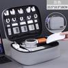 Multifunctional Organizer Bag for Hard Disk, USB Data Cables and Chargers - Compact Design, Protects Devices and Cables Neatly