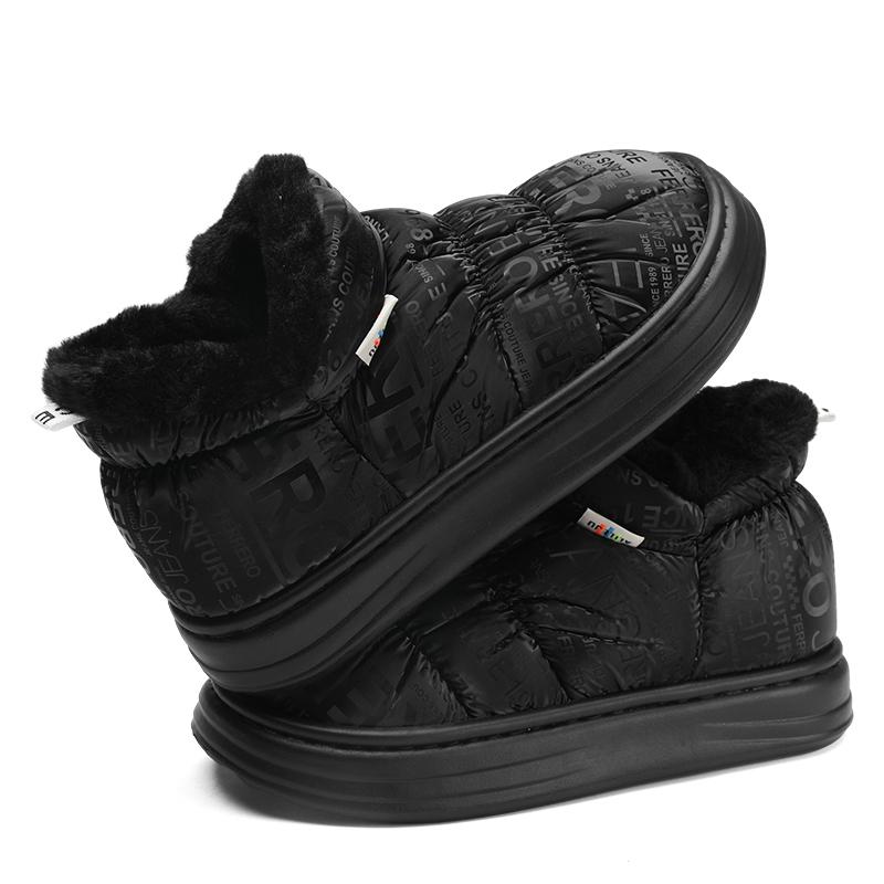 Теплая зимняя хлопковая обувь, женские теплые меховые домашние тапочки, нескользящие плюшевые тапочки из ЭВА, домашние тапочки для пар с толстой подошвой, шлепанцы