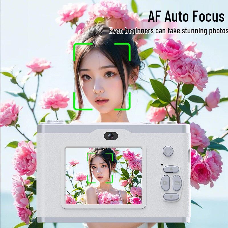Student HD Dual Camera with Built-in Beauty Mode - Retro CCD Campus Vlog Entry-Level Camera