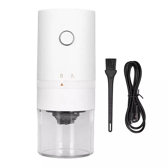Electric Coffee Grinder LED Display Baking Paint Pulverizer Black Pepper Grinder Rechargeable Portable Automatic Machine