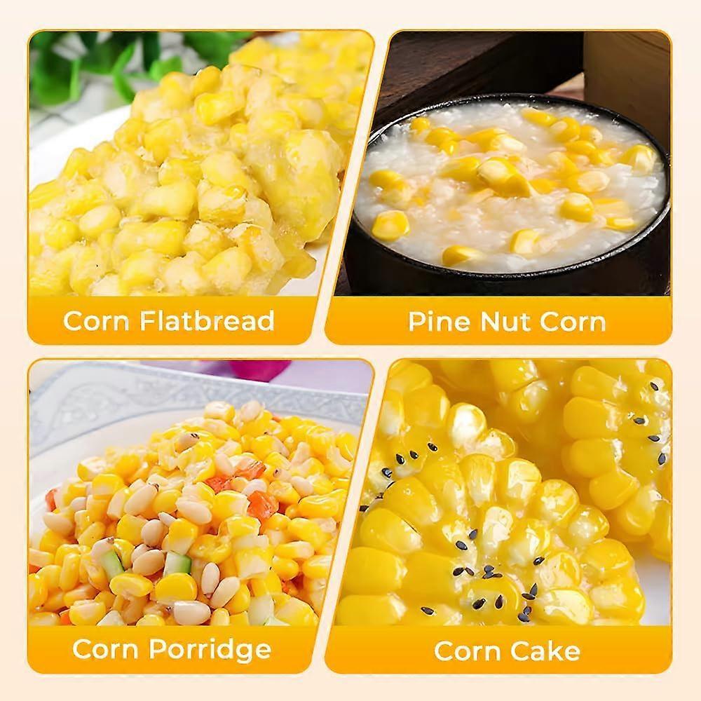 Stainless Steel Corn Peeler Long Handle Cob Stripper, Quick & Easy Kernel Remover for Kitchen BBQ Picnics
