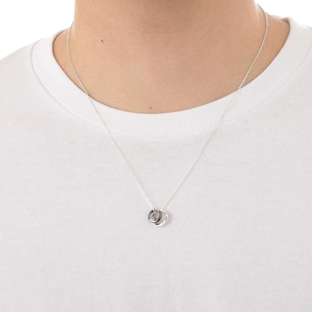 THE KISS Silver Pair Necklace Set of Men and Wrapping BOX Pair Necklace [THE KISS] [PEANUTS Snoopy] 2, Women, Couples, Matching, Men's, Women's,