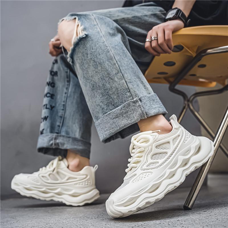 Модная мужская обувь 2024 года, лето, новая модная сетчатая толстая подошва, удобная, легкая, роскошная, высококачественная, повседневная, универсальная спортивная обувь