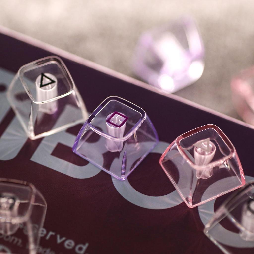 KiiBOOM Прозрачный набор колпачков для ПК 146 клавиш Профиль ANSI ISO Раскладка RGB Прозрачные колпачки для механической клавиатуры Совместимость с переключателем MX типа SA