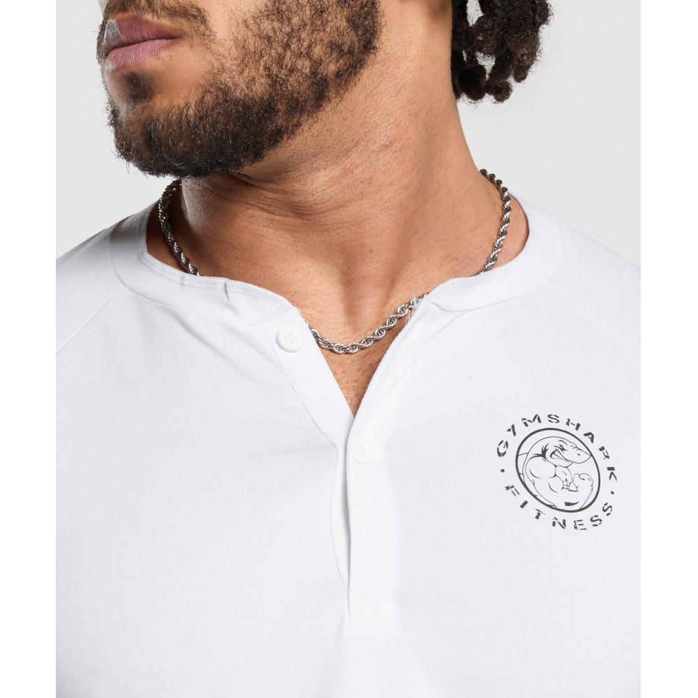 Gymshark Legacy Henley White A5a3c Wb57