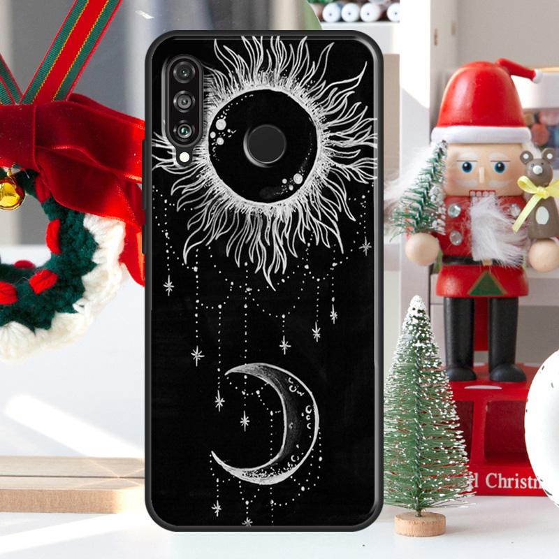 Черная Луна Звезды Космос Астронавт Для Huawei Nova 7i 8i 11i 12i 12s Y73 Y70 Y90 Y60 Y72 Y61 Y91 9 10 SE P30 Pro P40 Lite Чехол