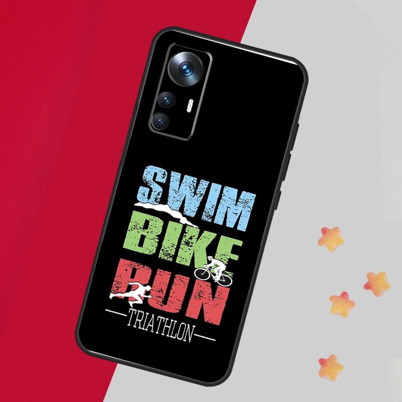 Triathlon Tri Life Swim Bike Run For POCO F5 X3 X5 Pro F3 F4 M5s X4 GT Case For Xiaomi 13 14 Pro 11T 12T 13T Pro 12 Lite 12X