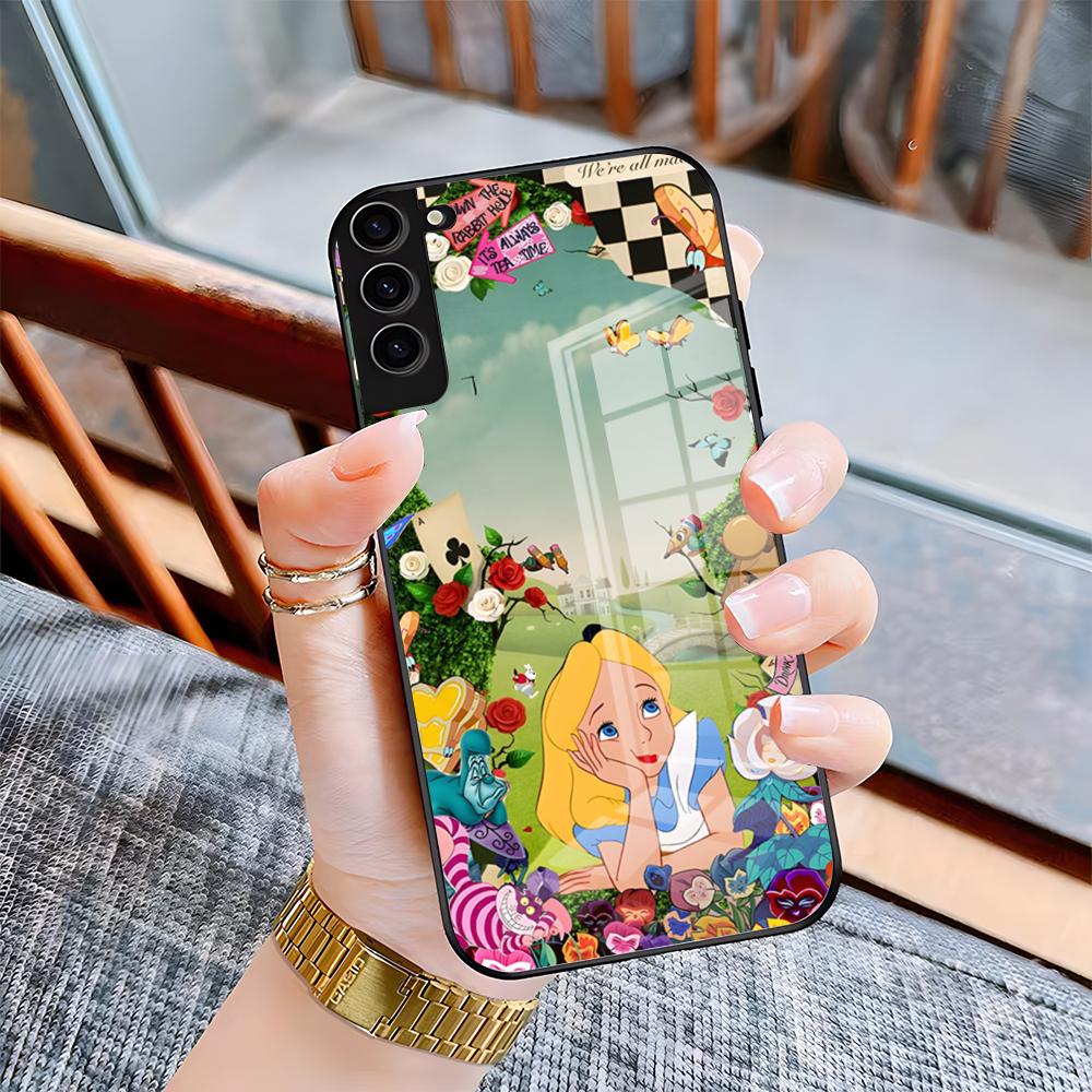 A-Alice In Wonderlands Phone Case For Samsung S25 Plus S20 S20 Plus S22 Ultra S23 FE S21 Plus S21 Ultra Glass Cover