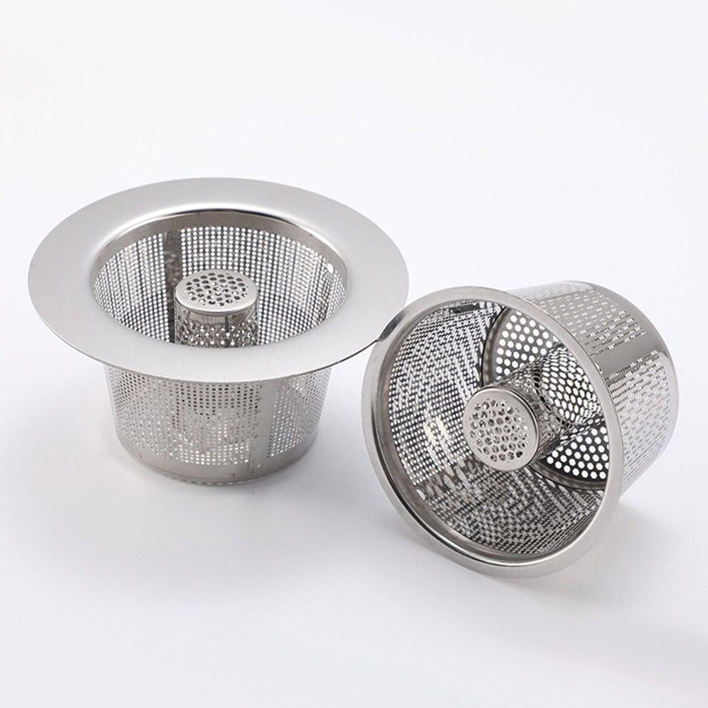 Stainless Steel Sink Strainer Round Shape Anti-blocking Drain Stopper Mesh Hair Catcher Floor Waste Filter Net