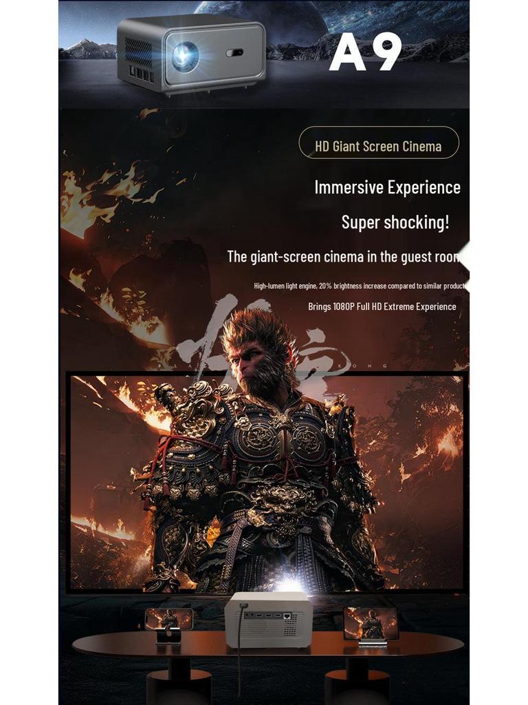 2025 Ultra HD 4K Projector for Home, Office, Hotel, and B&B