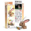 EUGY Rabbit Paper 3D Puzzle - A fun educational toy for elementary school boys and girls, as well as adults, making it a great gift.