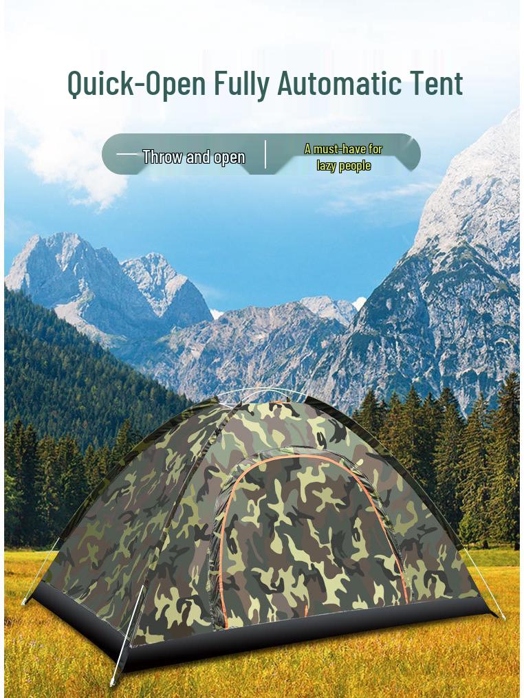 Fully Automatic Portable 3-4 Person Folding Camping Tent - Quick Open Beach Setup.
