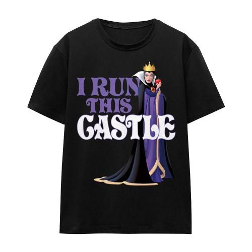 Disney Villains Unisex Adult I Run This Castle Evil Queen Mothers Day T-Shirt