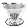 Фильтр из нержавеющей стали с держателем Сетчатая воронка для кофейного фильтра Кухонный инструмент для приготовления кофе 1-6 чашек