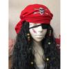 Pirate Face Set Reggae WigPirate BandanaEye Patch Cosplay Halloween Party Christmas 4-piece
