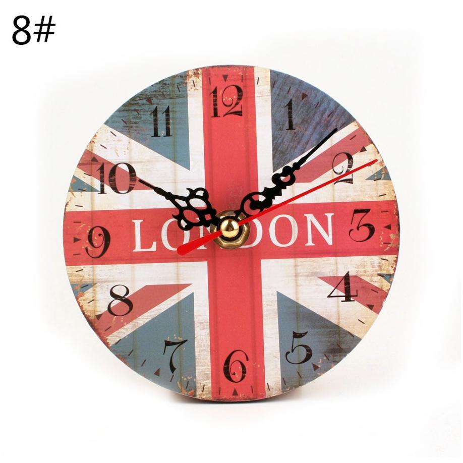 12 см Большие настенные часы Винтажные настенные часы Круглые бесшумные часы настенное крепление Деревянный Carft Декор для гостиной Украшения для комнаты