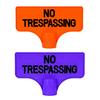 No Trespassing Sign Orange Purple Property Warning Sign Weather Resistant Highly Visible Outdoor Marker Sign