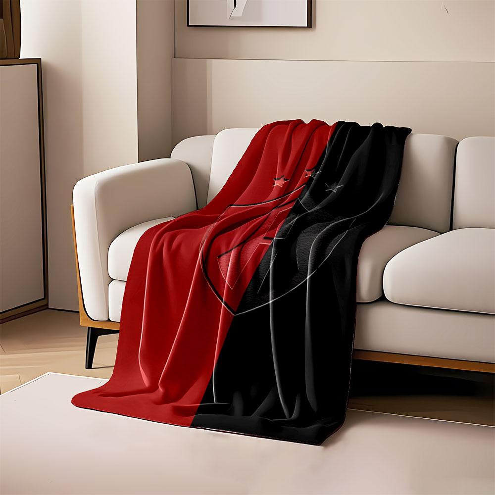 Red and Black Shield Design Blanket print blanket soft and cozy perfect for the living room bed sofa or a nap,gift