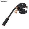 Andoer Q08S Aluminum Alloy 3-Way Damping Video Head Tripod Head with Pan Bar Handle