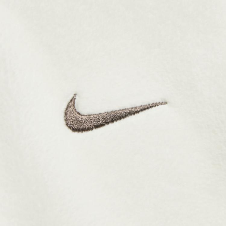 Nike Логотип Спортивный Повседневный Пуловер Длинный Рукав Худи на Молнии до Середины Женский свитшот Белый HV8465133