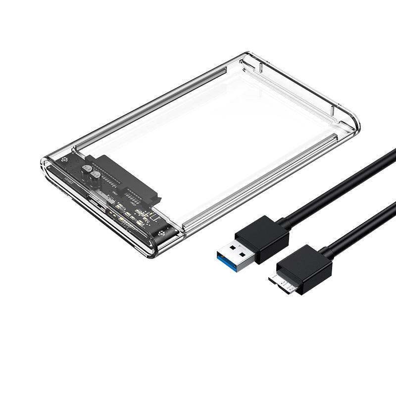 Прозрачный корпус для 2,5-дюймового SSD-накопителя USB-C 3.1 и USB 3.0