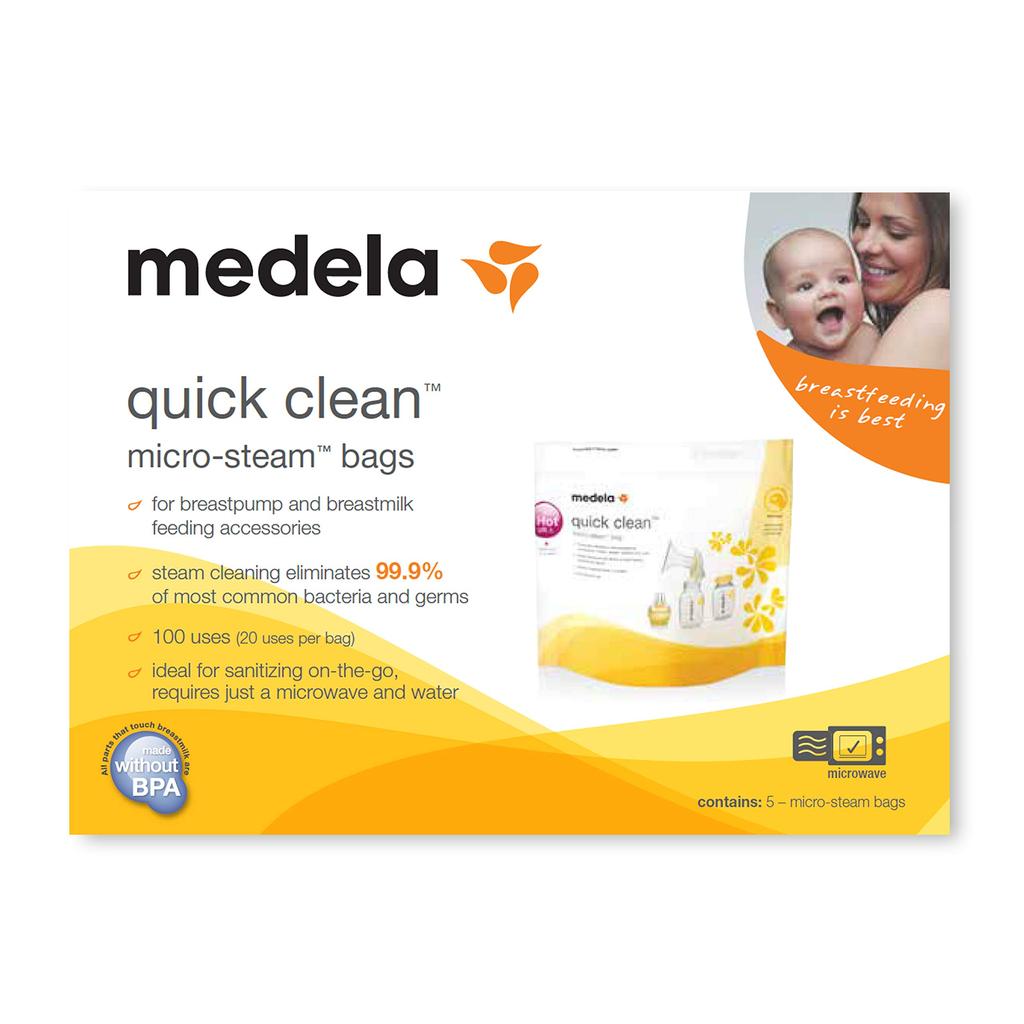 Medela Microwave Disinfecting Bag Quick Clean Steam Bag (5 Pack)